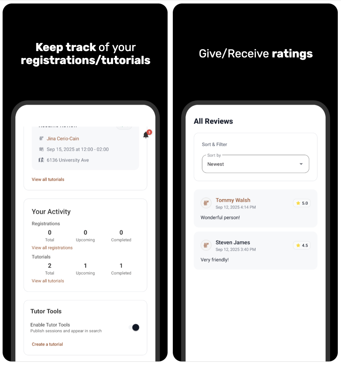 DalTutor app preview 2